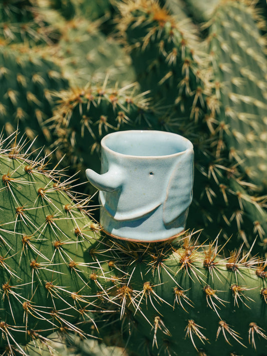 Blue Elephant Ceramic Mug